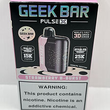 Geek Bar Pulse X Disposable – Strawberry B-Burst (Up to 25,000 Puffs)