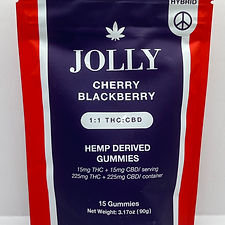 Jolly Cherry Blackberry Hybrid Gummies – 1:1 THC + CBD (15ct)