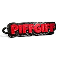 Piff Giff Logo Keychain – Black & Red